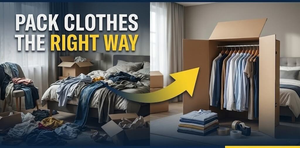 how to pack clothes for moving