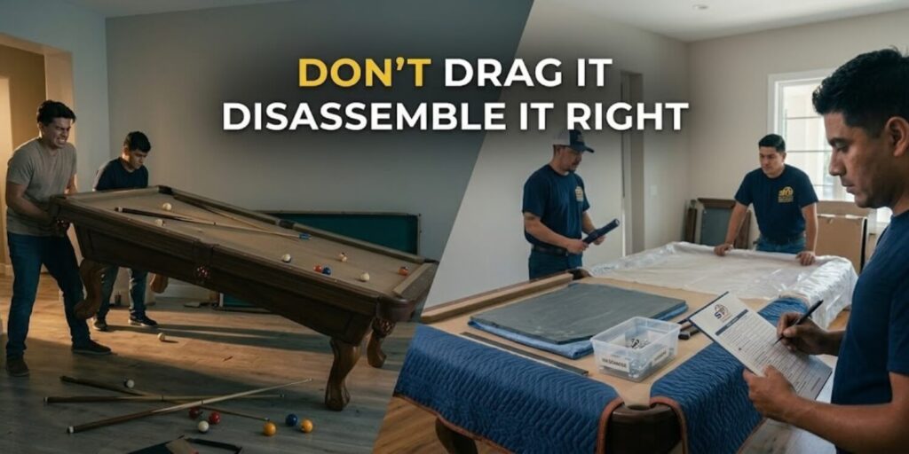 how to move billiard table